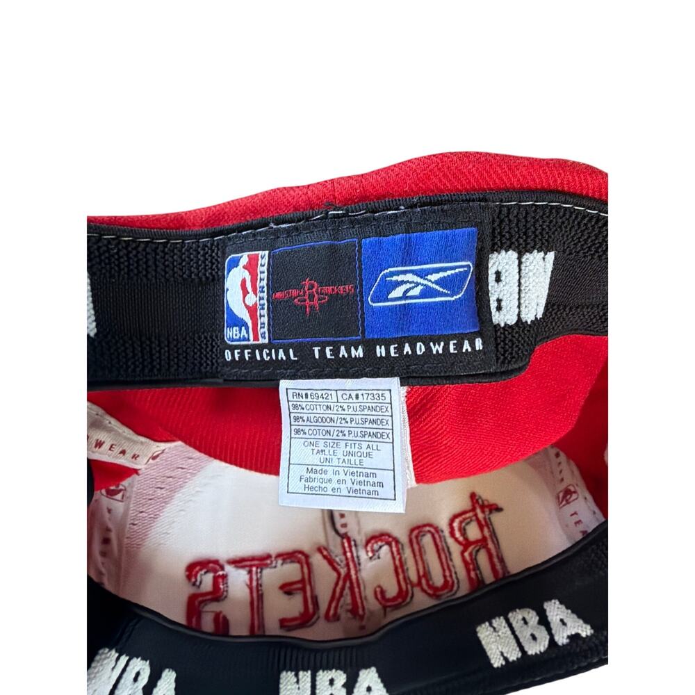 NBA Houston Rockets Hat Reebok Stretch Fit Red Cap - Picture 5 of 5